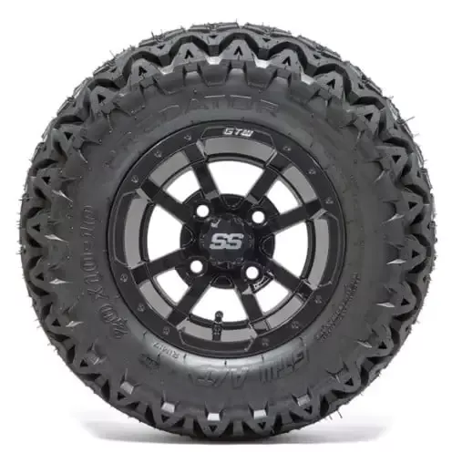 10” GTW Storm Trooper Black Wheels with 20” Predator A/T Tires – Set of 4
