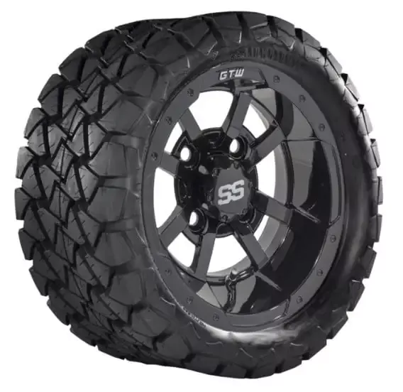 10″ GTW Storm Trooper Black Wheels with 22″ Timberwolf Mud Tires – Set of 4