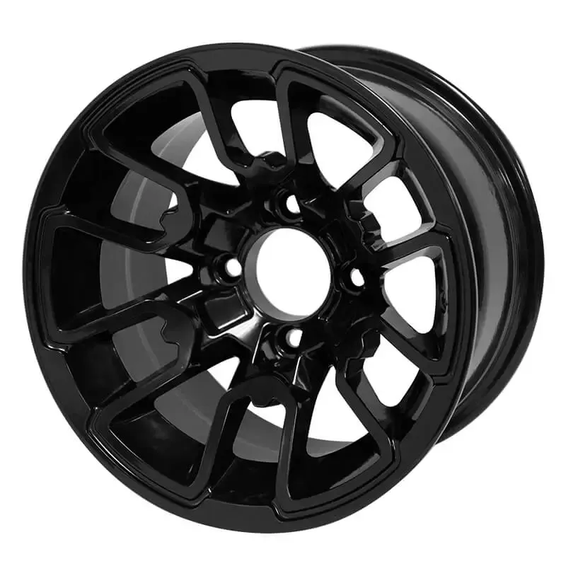 12″ Black ‘Lizard’ Aluminum Wheel,12×7″ (Offset: 3+4)