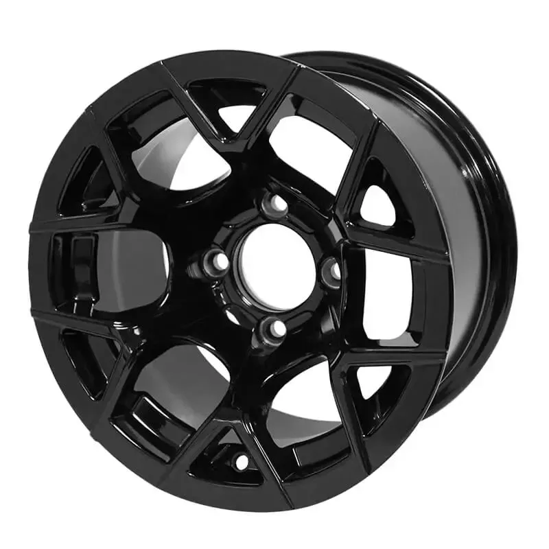 12″ Black ‘Rally’ Aluminum Wheel, 12×7″ (Offset: 3+4)