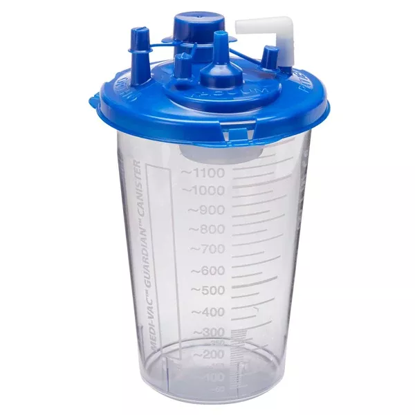 1200 mL Suction Canister with Sealing Lid by Medi-Vac Guardian