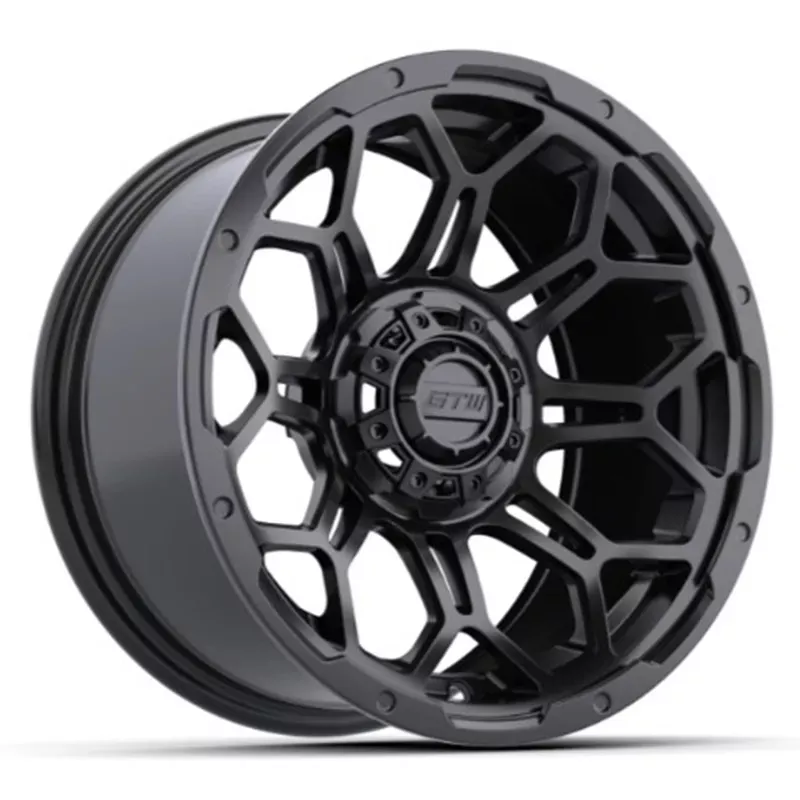 14 Inch GTW Bravo Golf Cart Wheel – Matte Black Finish, Lightweight Alloy Construction for Universal Fit