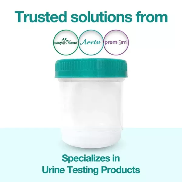 15+1 Bonus Cup Pack Easy@Home Urine Specimen Collection Cups with Lids- Large