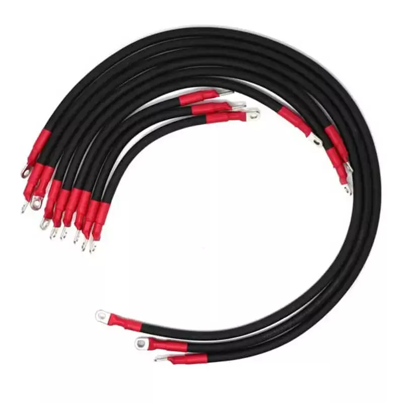 2 Gauge Battery Cable Wires Set | AC Upgrade Cable Kit for Navitas and Alltrax Conversion Kits