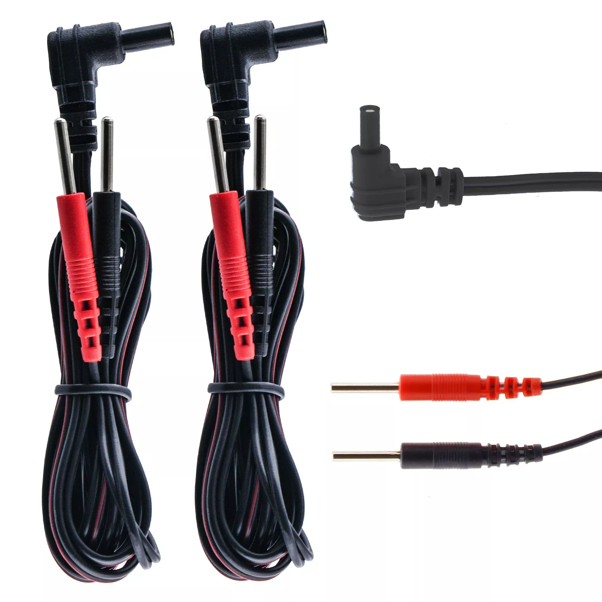 2 Pack Lead Wires for TENS and EMS Units (5 ft.)