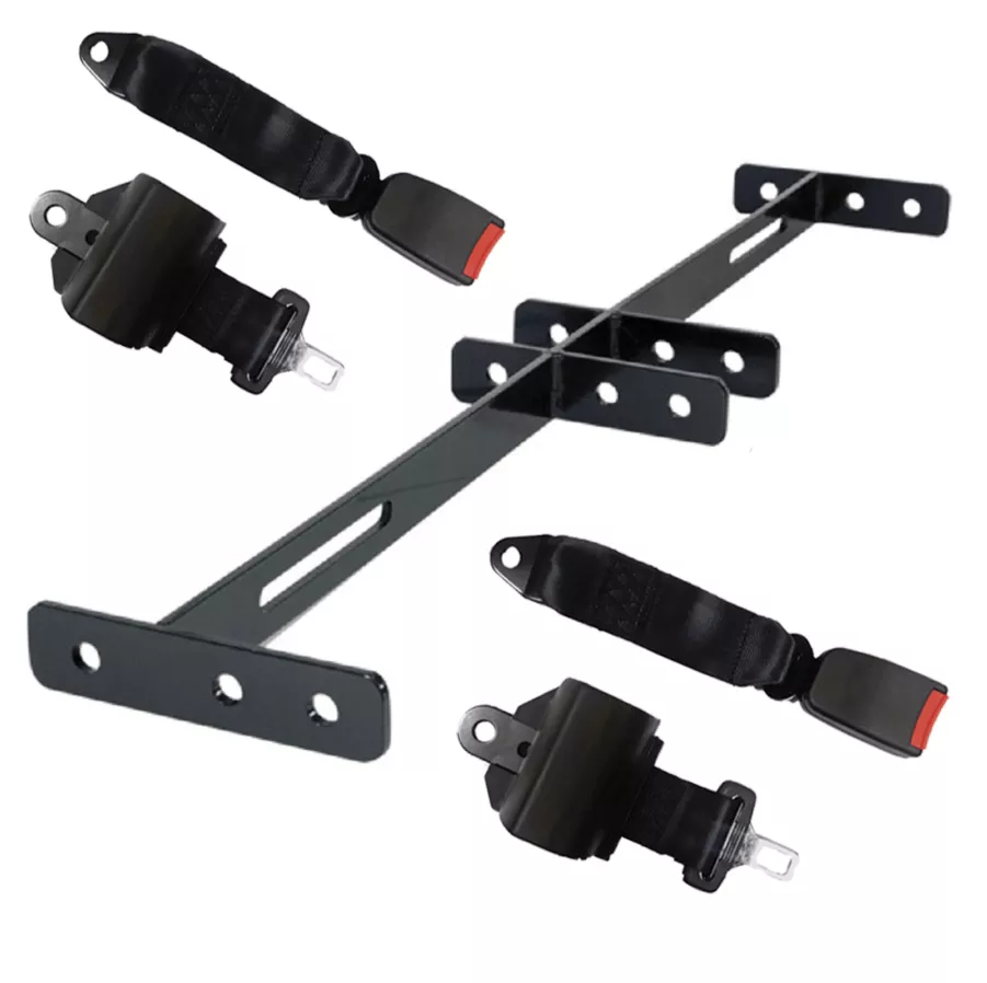 2-Passenger Retractable Extended Size Seat Belt Kit (Universal)