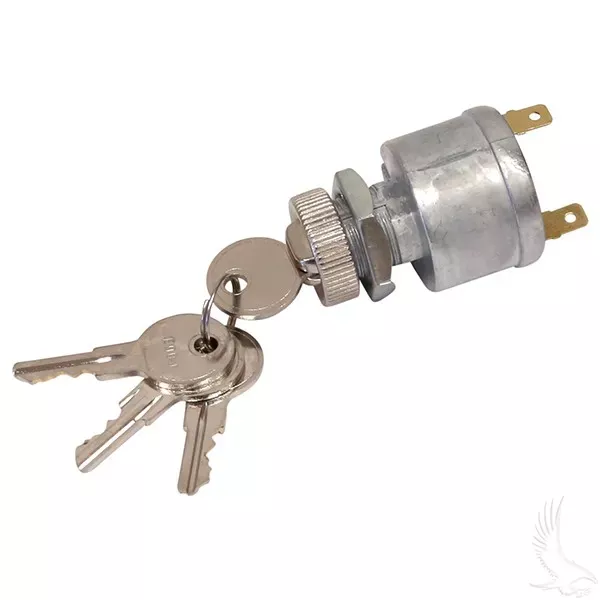 2 Terminal Key Switch for EZGO TXT(1996-Current) | Mixed Key Codes Ignition Switch