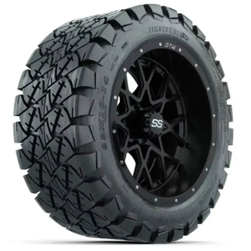 22×10-14″ GTW Vortex Wheels with GTW Timberwolf All-Terrain TiresSet of (4)