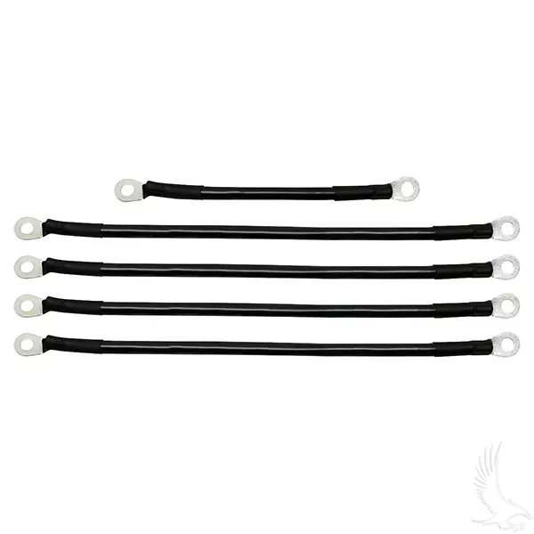 48V Battery Cable SET, Includes (1) 7″ (4) 14″ 4 gauge for EZGO TXT