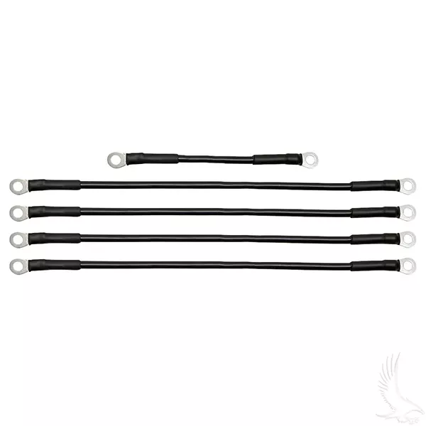 48V Battery Cable SET, Includes (1) 7″ (4) 14″ 6 gauge EZGO TXT