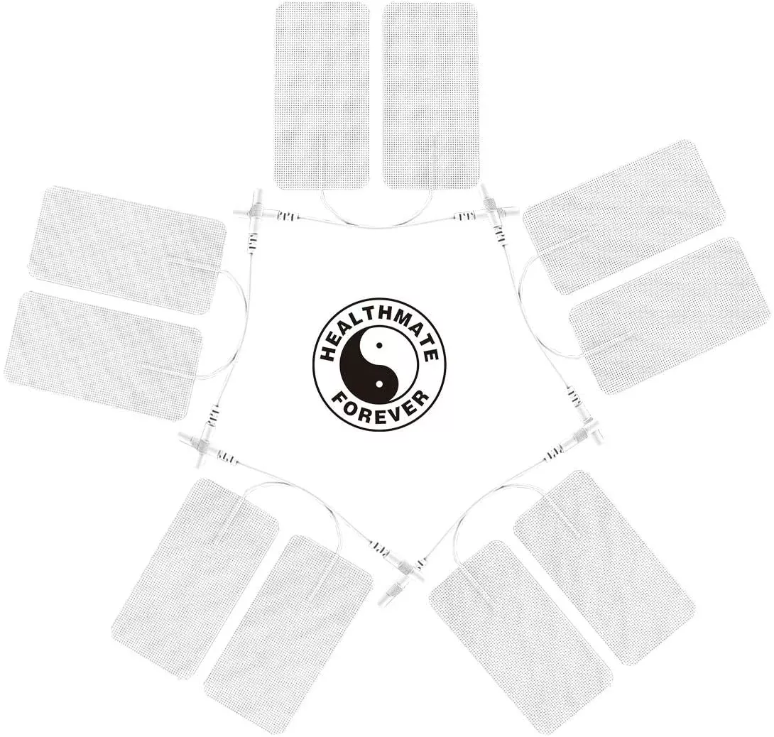 5 Pairs (10 Pcs ) HealthmateForever White Pin-Insert Large Rectangle-Shaped Pads