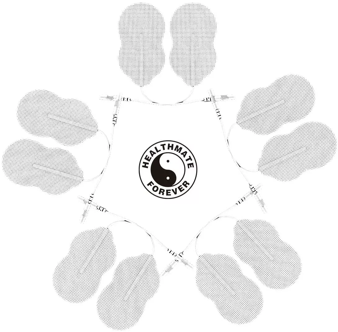5 Pairs (10 Pcs) White Pin-Insert Large Gourd-Shaped Pads