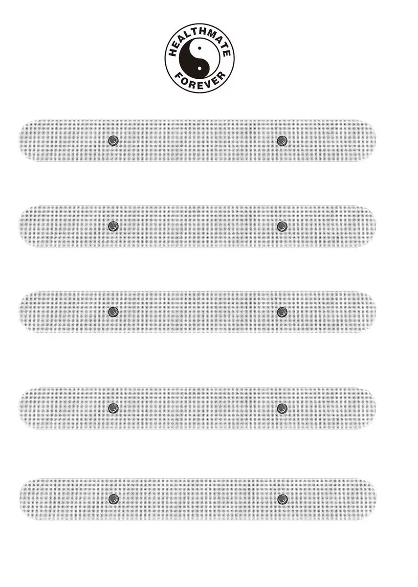 5 Pcs White Snap-On Long Strip Electrode Patches Pads