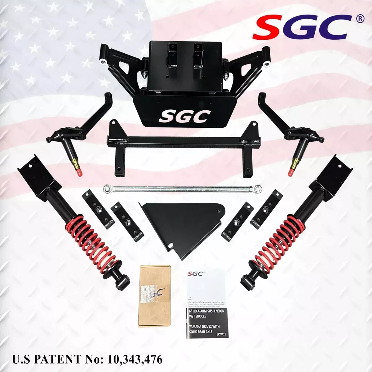 6″ A-Arm Lift Kit for Yamaha Drive 2 Fleet Electric 2017-Up Solid Axle