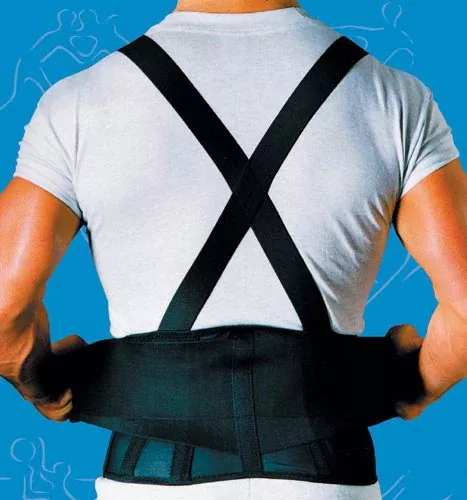 9Back Belts With Suspenders Black Sportaid(Med-Lge)