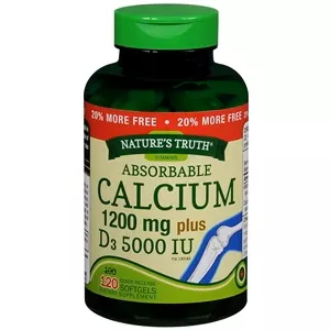 Absorbable Calcium 1200 mg plus 1000 Vitamin D3, 120 Count