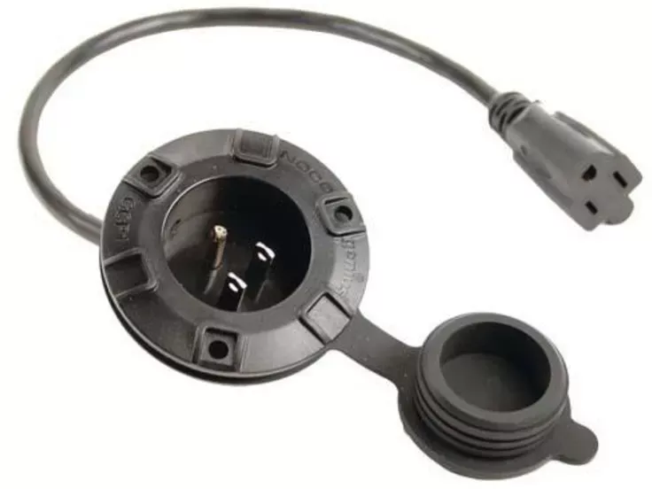 AC Port Plug with Integrated Extension Cable