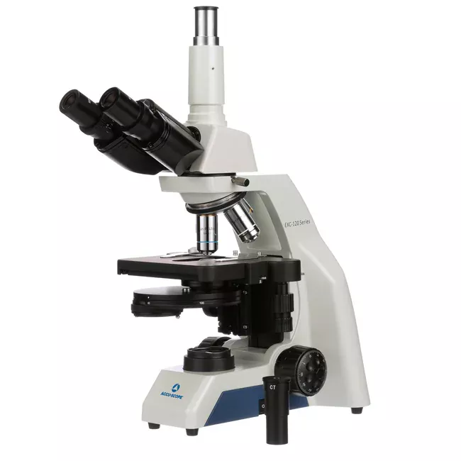 ACCU-SCOPE™ EXC-120 Trinocular Microscope with Turret Phase SystemSmall and Specialty Supplier PartnerSmall and/or specialty supplier based on Federal laws and SBA requirements.Learn More" />