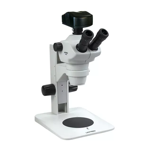 ACCU-SCOPE™ Z850 Series Trinocular Zoom Stereo Microscope on Plain Focusing StandSmall and Specialty Supplier PartnerSmall and/or specialty supplier based on Federal laws and SBA requirements.Learn More" />