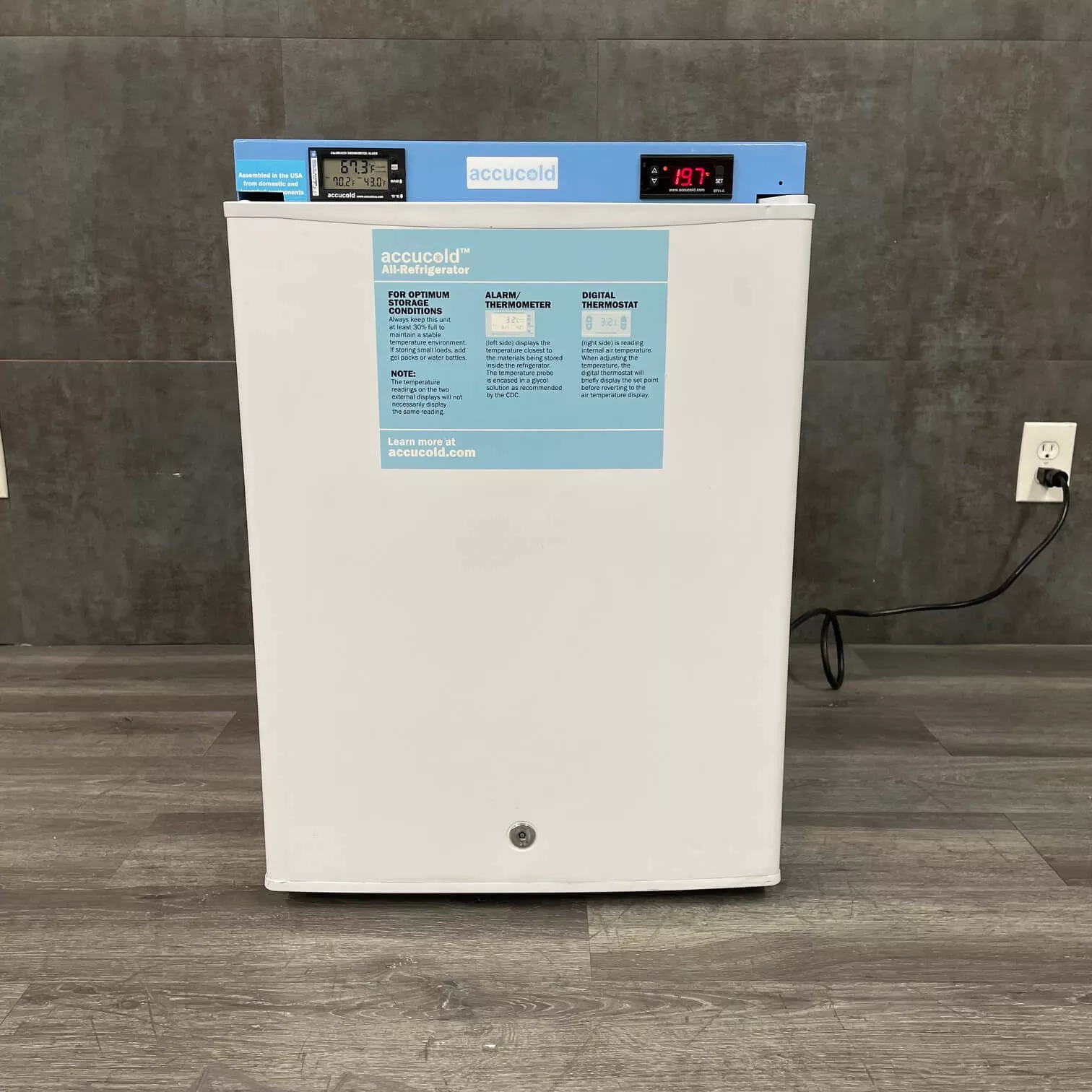 Accucold 2.4 CU FT Compact Vaccine Refrigerator