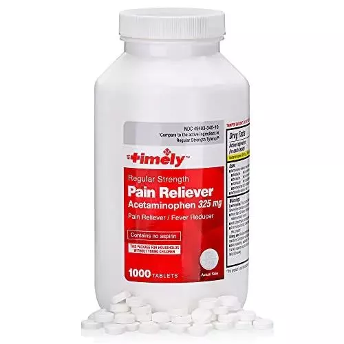 Acetaminophen 325 mg Tablets 1000 Bulk Bottle