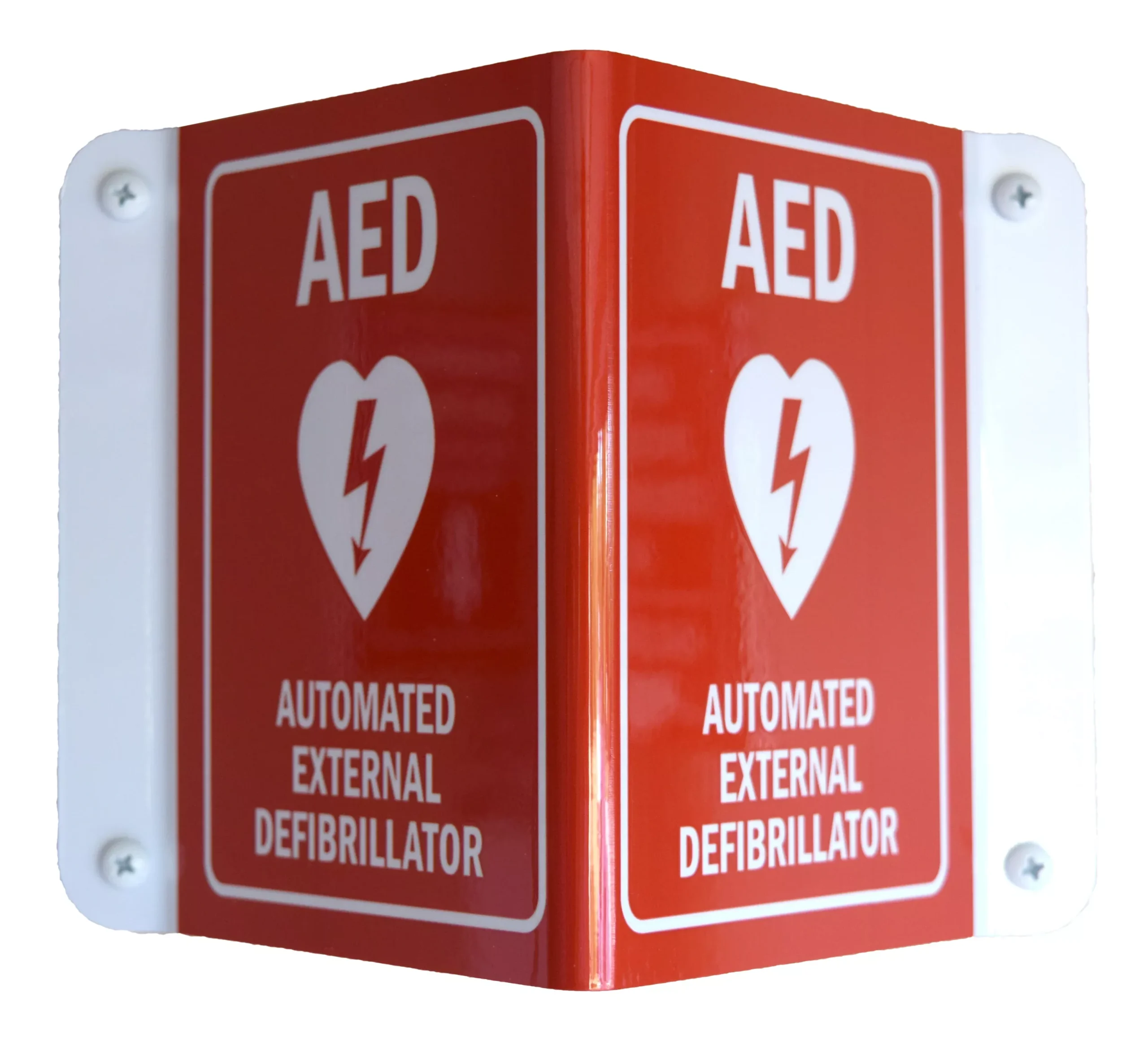 AED 3D Red Sign (Automated External Defibrillator)