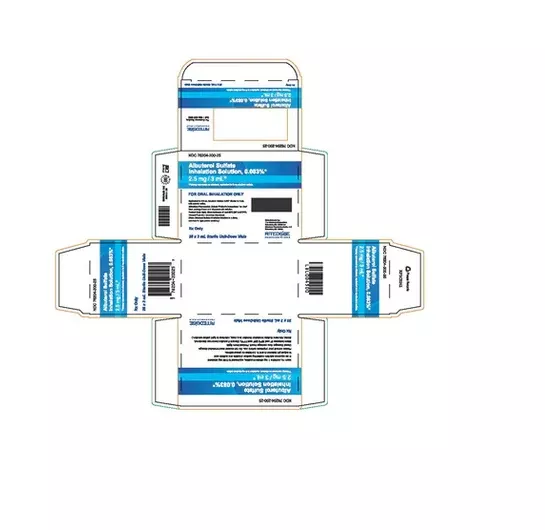 Albuterol Sulfate Inhalation Solution 0.083%, 3mL, 25/Box (Rx)