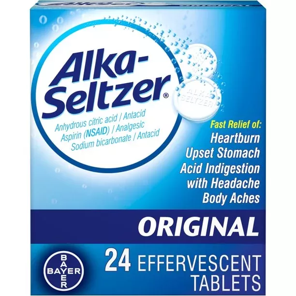 Alka-Seltzer Original Heartburn Relief Antacid Tablets, 24 count
