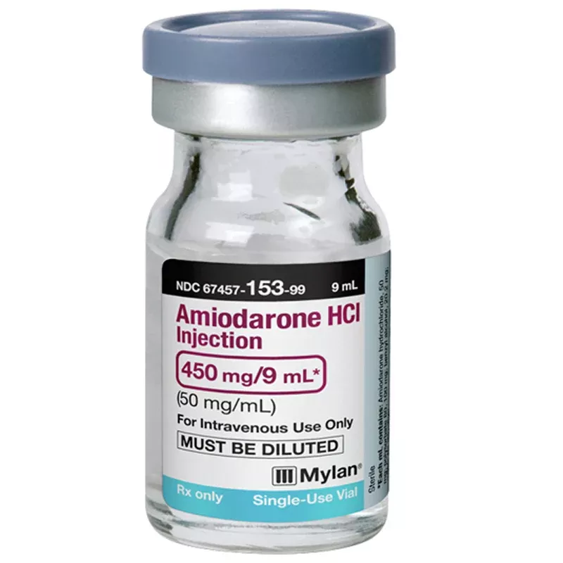 Amiodarone Injection 50mg/mL Single-Dose Vial 9 mL, 10/Box - Mylan Institutional (Rx)