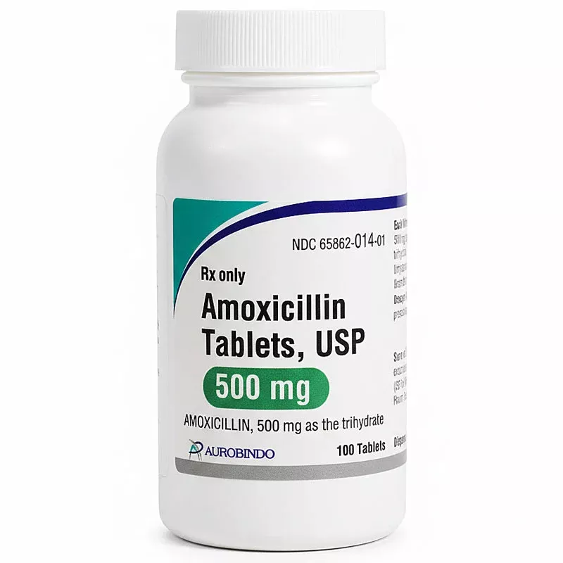 Amoxicillin 500mg Tablets By Aurobindo Pharma 100/Bottle (Rx)