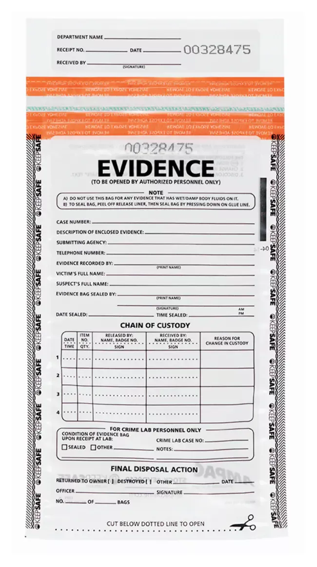 Ampac™ KeepSafe™ Clear Tamper-Evident Evidence Bags
