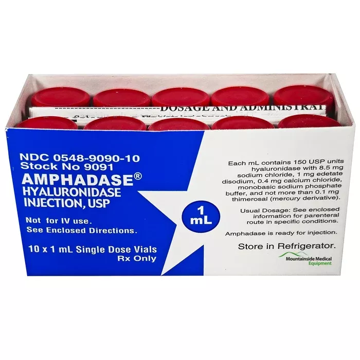 Amphadase Hyaluronidase Injection 150 Units/1 mL Single-Dose Vials (10 Pack) **Refrigerated Item** (Rx)