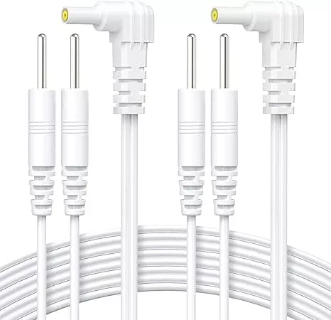 AUVON TENS Lead Wires – 2-Pack Durable Cables with 2mm Pin & 2.35mm Plug