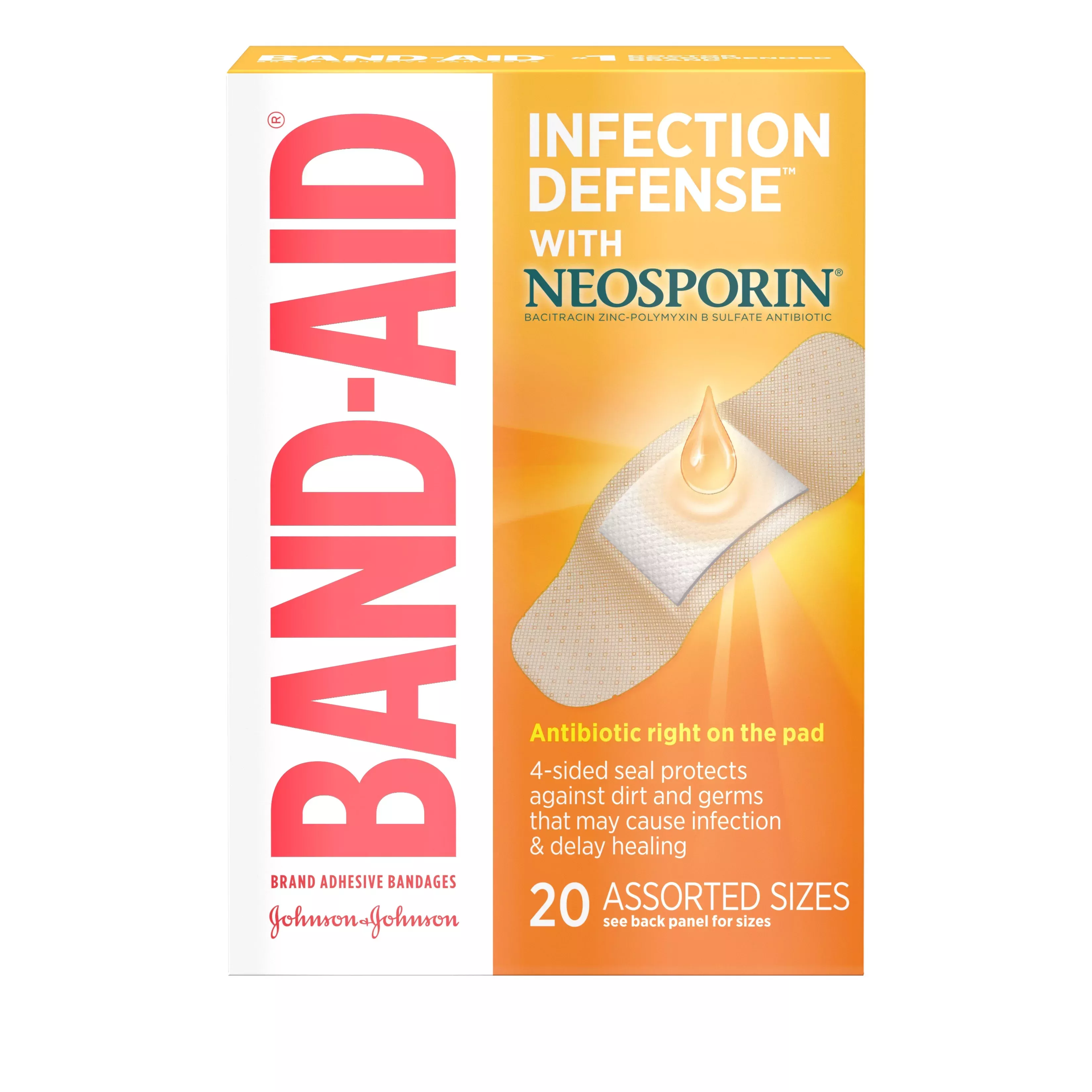 Band-Aid Infection DefenseAssorted Size Adhesive Bandages 20 ct
