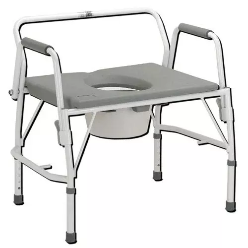 Bariatric Drop-Arm Commode DeluxeAssembled