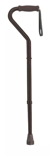 Bariatric H/D Offset Cane Alum Adj from 27-3/4 -36-3/4Black