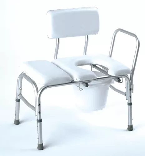 Bathtub Transfer BenchVinyl Paddedw/ Cut-out & Pail