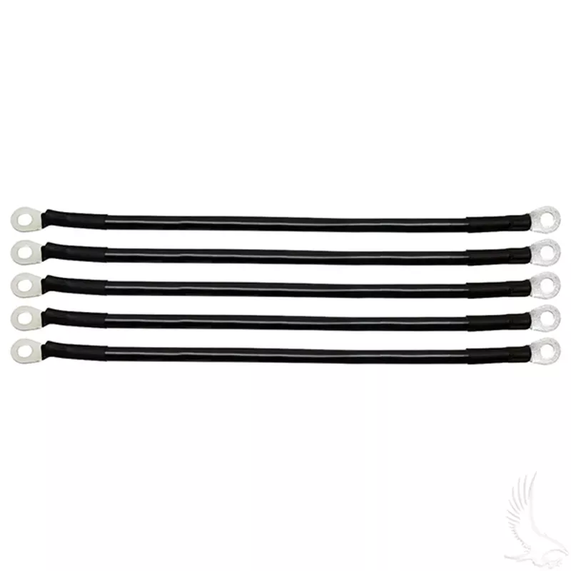 Battery Cable,12″ 4 Gauge black (BAG OF 5)