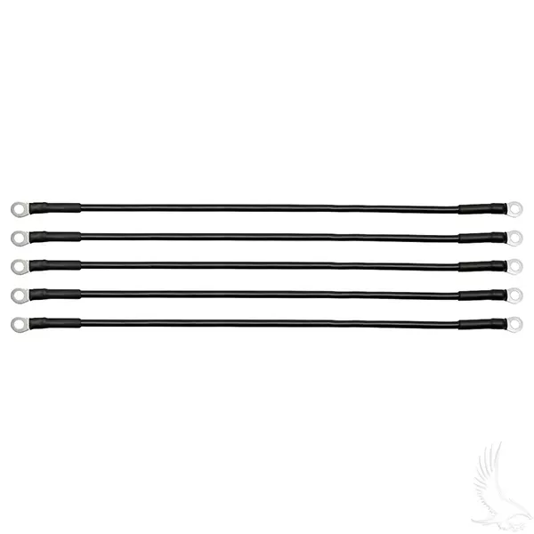 Battery Cable,18″ 6 Gauge Black PACK OF 5