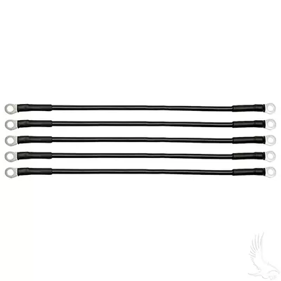 Battery Cable, PACK OF 5, 14″ 6 Gauge Black