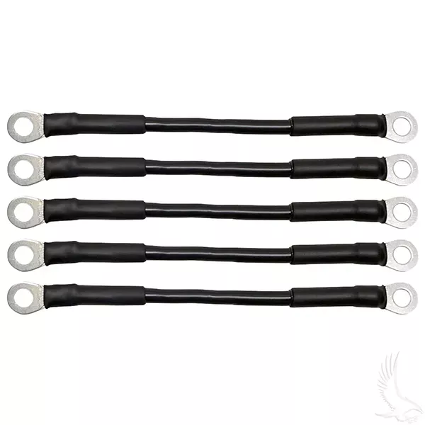 Battery Cable, PACK OF 5, 7″ 6 Gauge Black