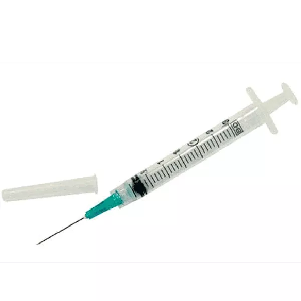 BD 309575 PrecisionGlide 3 mL Luer-lok Syringe with 21g x 1" Needle, 100/box