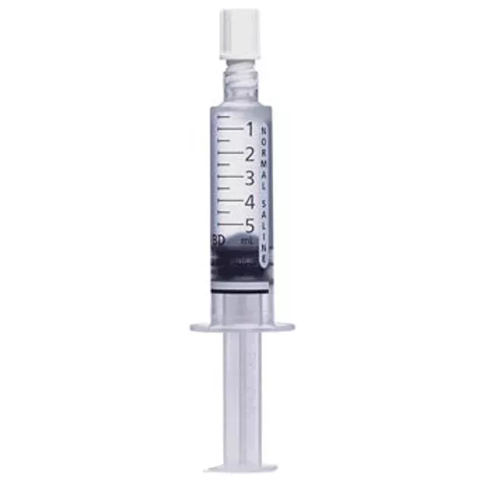 BD 5 mL PosiFlush Flush Syringe Sodium Chloride 0.9%, 30/box