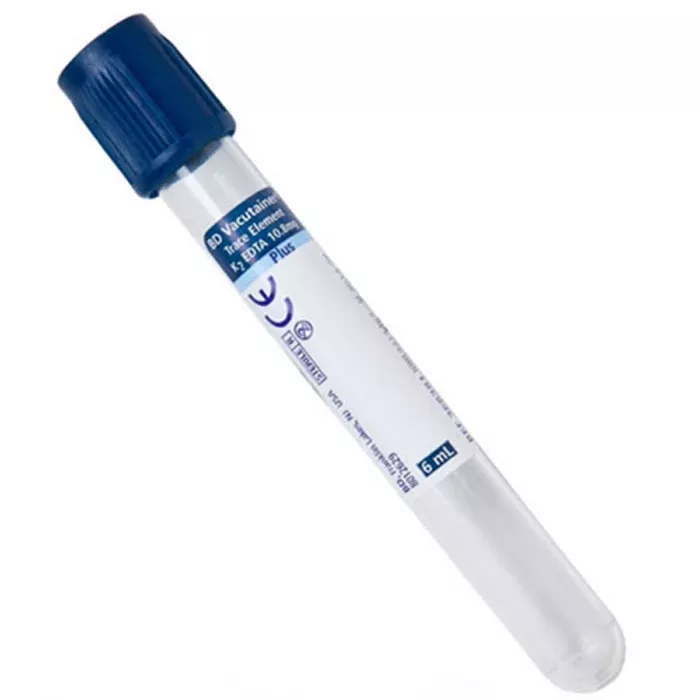 BD Vacutainer SPC Plus 6 mL Blood Collection Tubes for Trace Element Testing 13mm x 100mm, 100/box