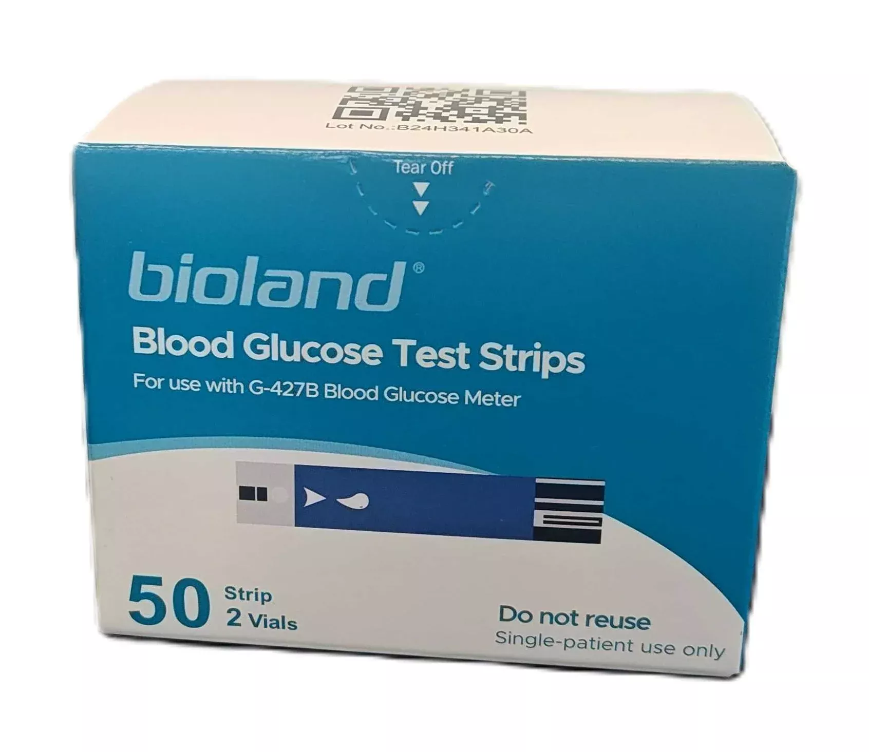 Bioland G-427B Blood Glucose Test Strips – 50 Count