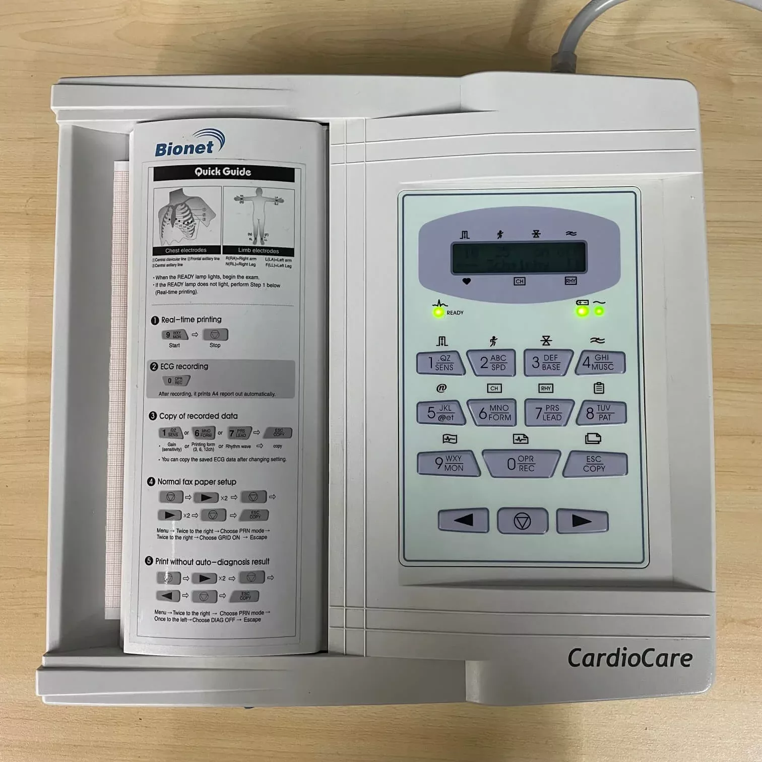 Bionet CardioCare 2000 ECG Machine - 12-Lead, Interpretation, A4 Printouts,One-Touch, EMR Compatible, BMS-Plus, Compact, Upgradeable