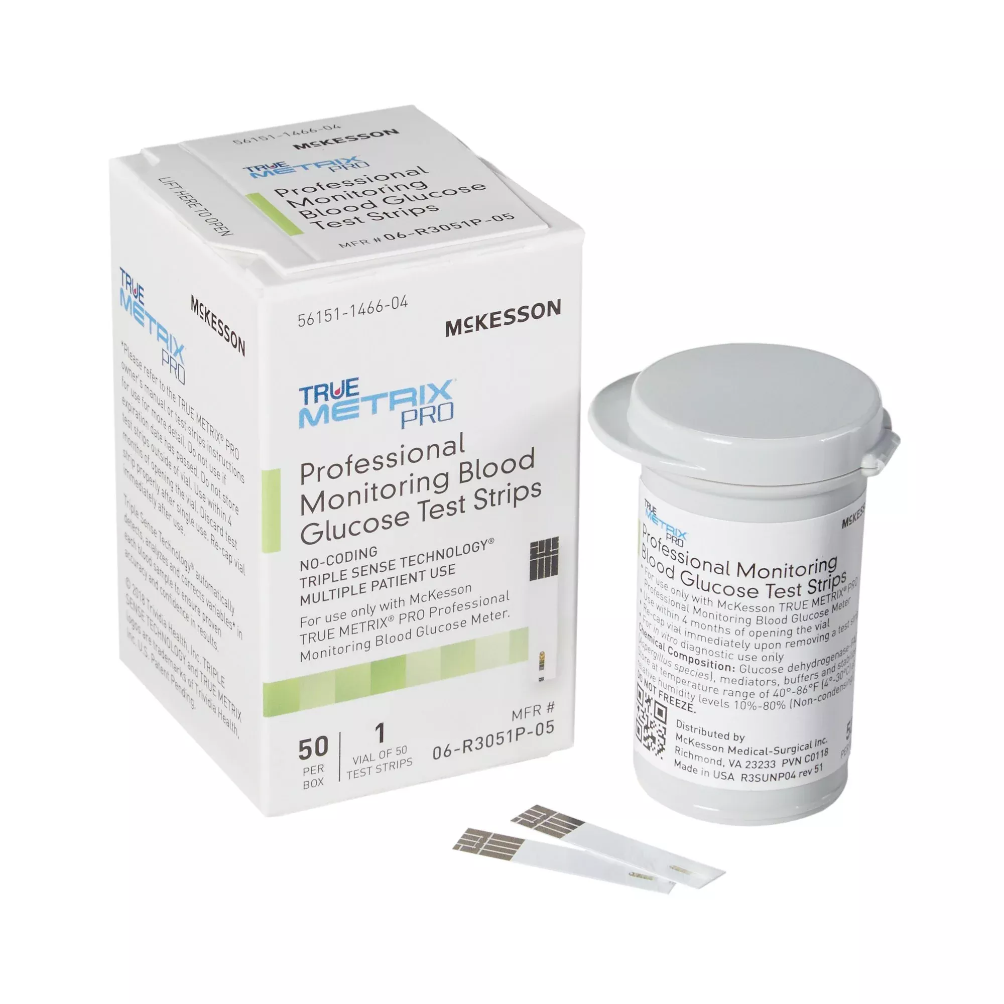 Blood Glucose Test Strips McKesson TRUE METRIX PRO 50 Strips per Pack