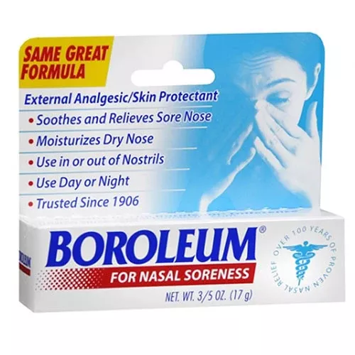 Boroleum Ointment for Dry Nasal Soreness and Chapped Lips