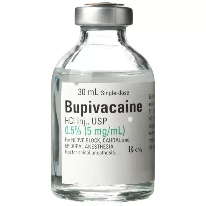 Bupivacaine HCL Injection 0.5% Single-Dose Vials 30 mL x 25/Box by Pfizer (RX)