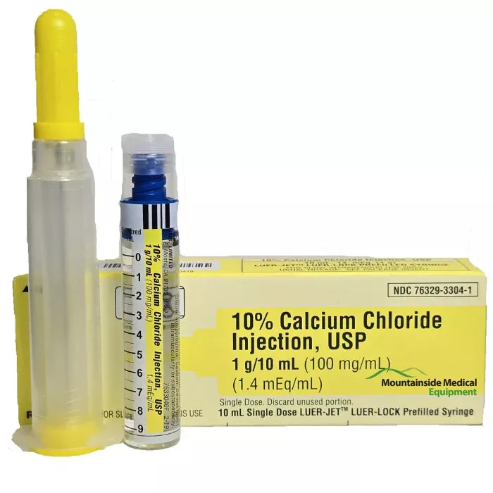 Calcium Chloride Prefilled Syringe 10%, 1 gram/10mL (100mg/mL) (Rx)